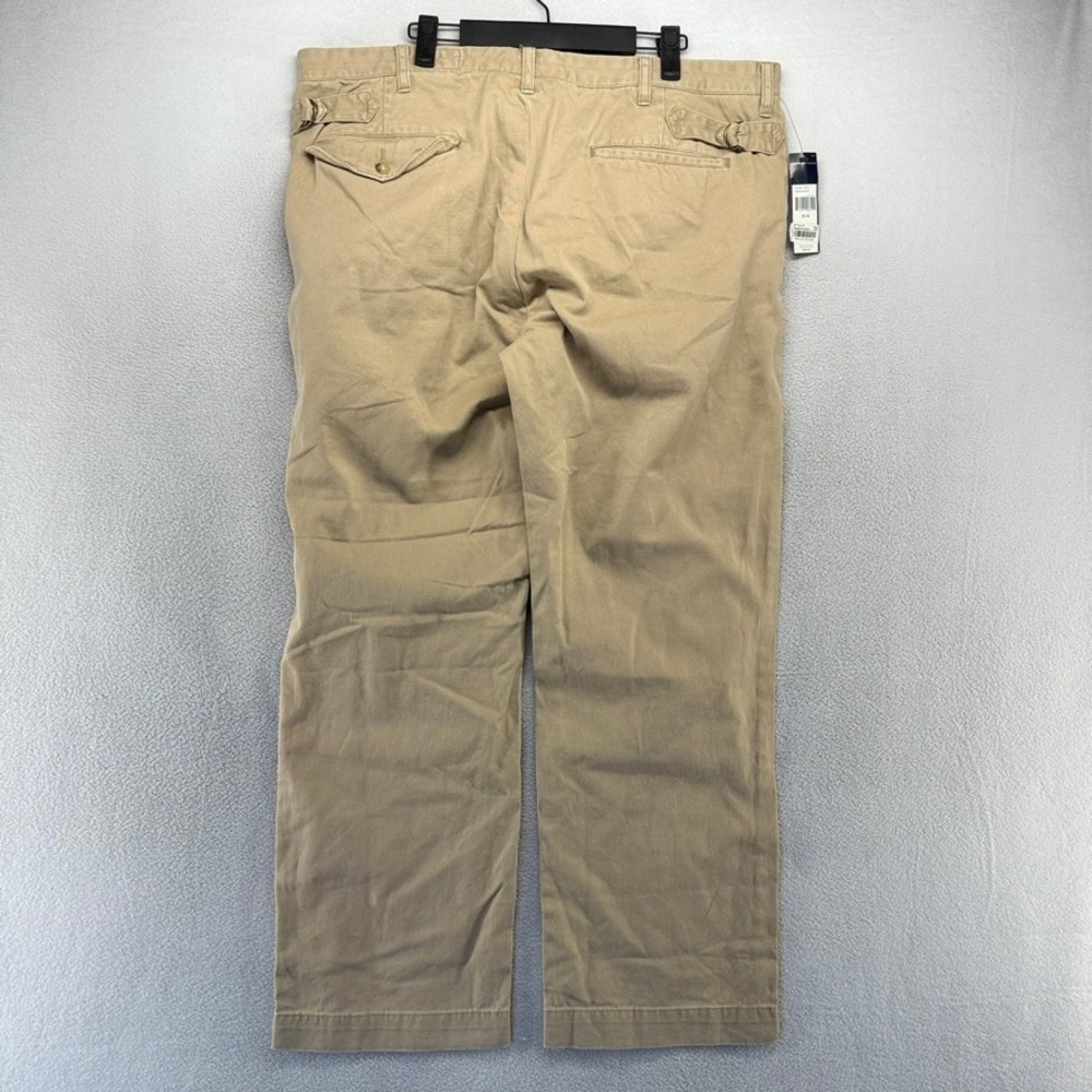 Polo Ralph Lauren Pants Mens 38x30 Tan Military Bleecker Buckle Back Deadstock